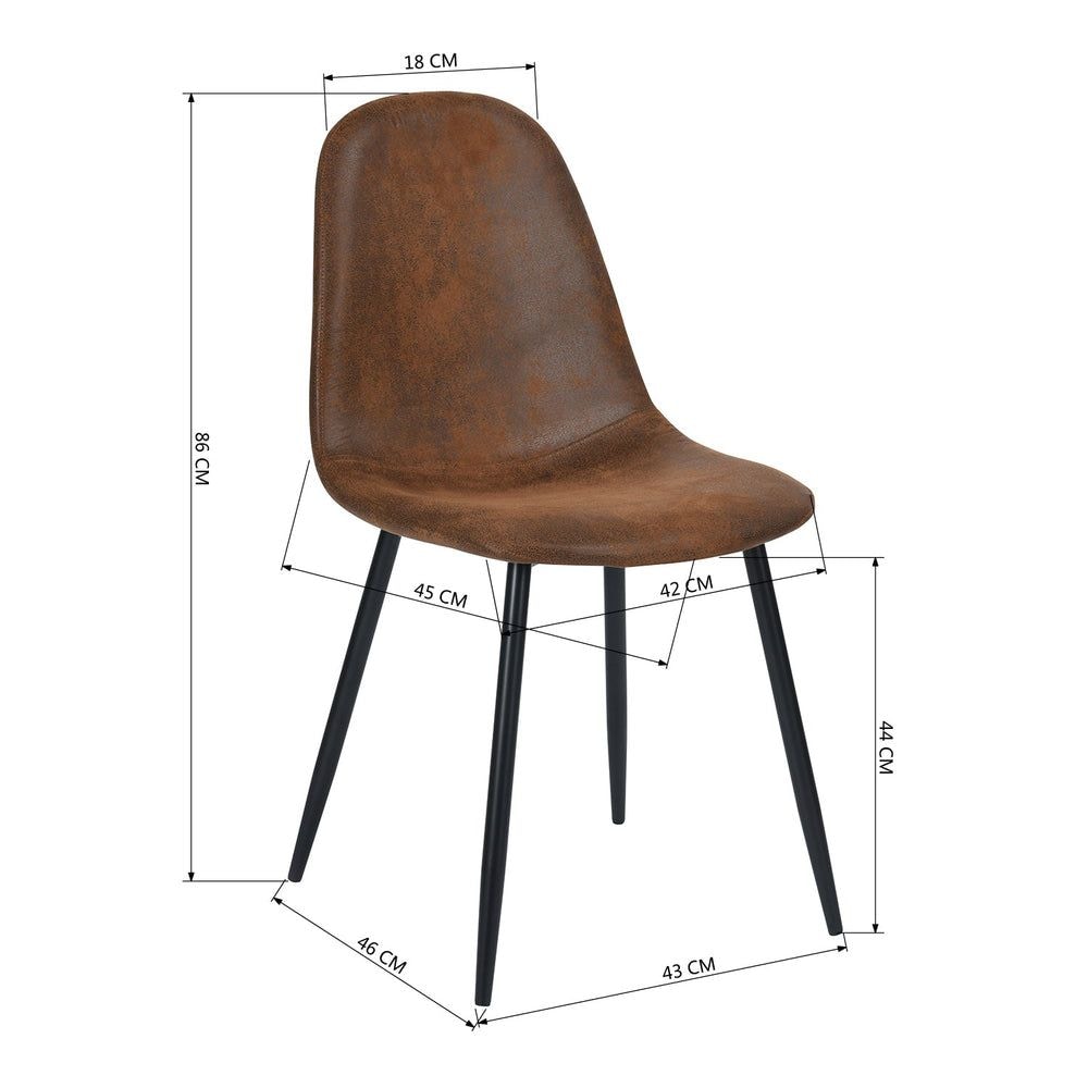 39F Charlton Suede Dining Chair, Brown Q3U2 - product image 8