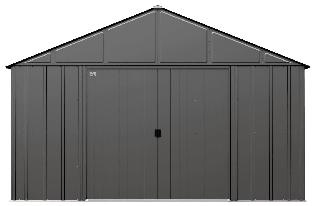 Classic 12x14-ft Charcoal Corrosion-Resistant Metal Shed M7Z8 - product image 2