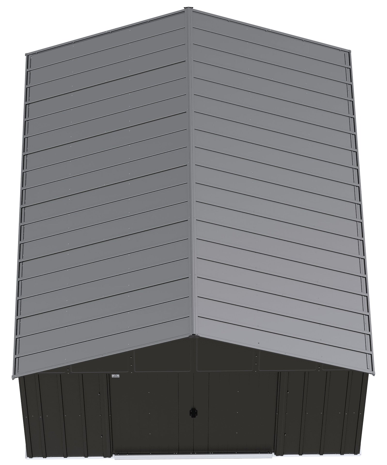 Classic 12x14-ft Charcoal Corrosion-Resistant Metal Shed G8H6 - product image 3