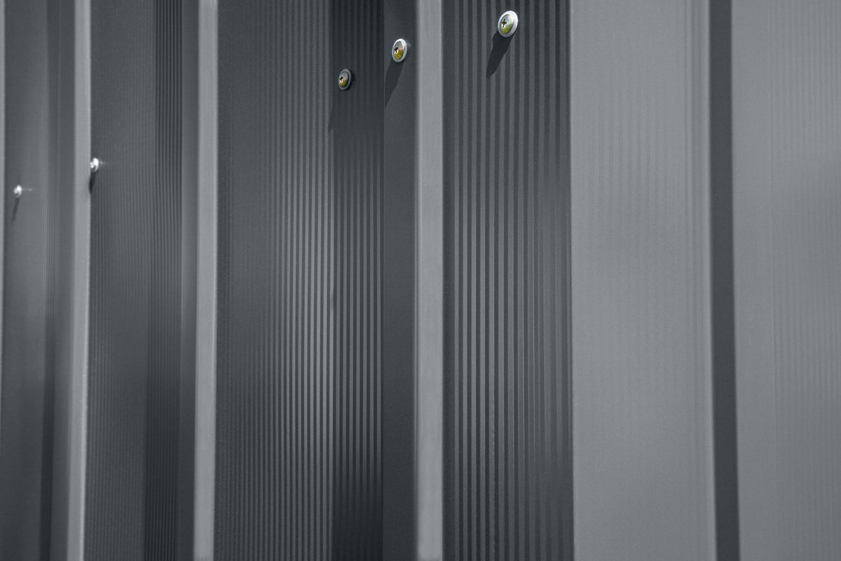 Classic 12x14-ft Charcoal Corrosion-Resistant Metal Shed G8H6 - product image 8