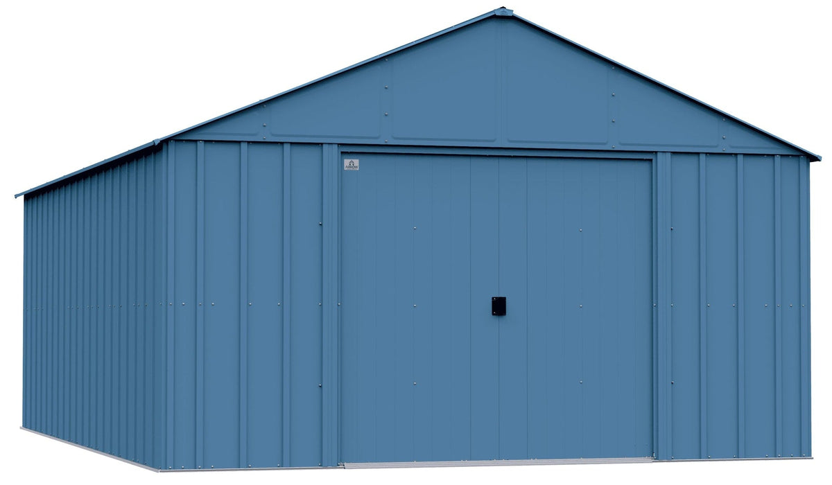 Classic 12x17-ft Blue Grey Corrosion-Resistant Metal Shed H5D6 - product image 1