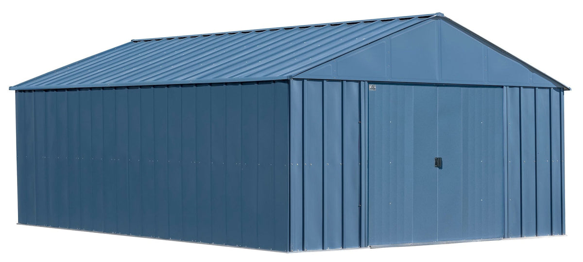 Classic 12x17-ft Blue Grey Corrosion-Resistant Metal Shed H5D6 - product image 2
