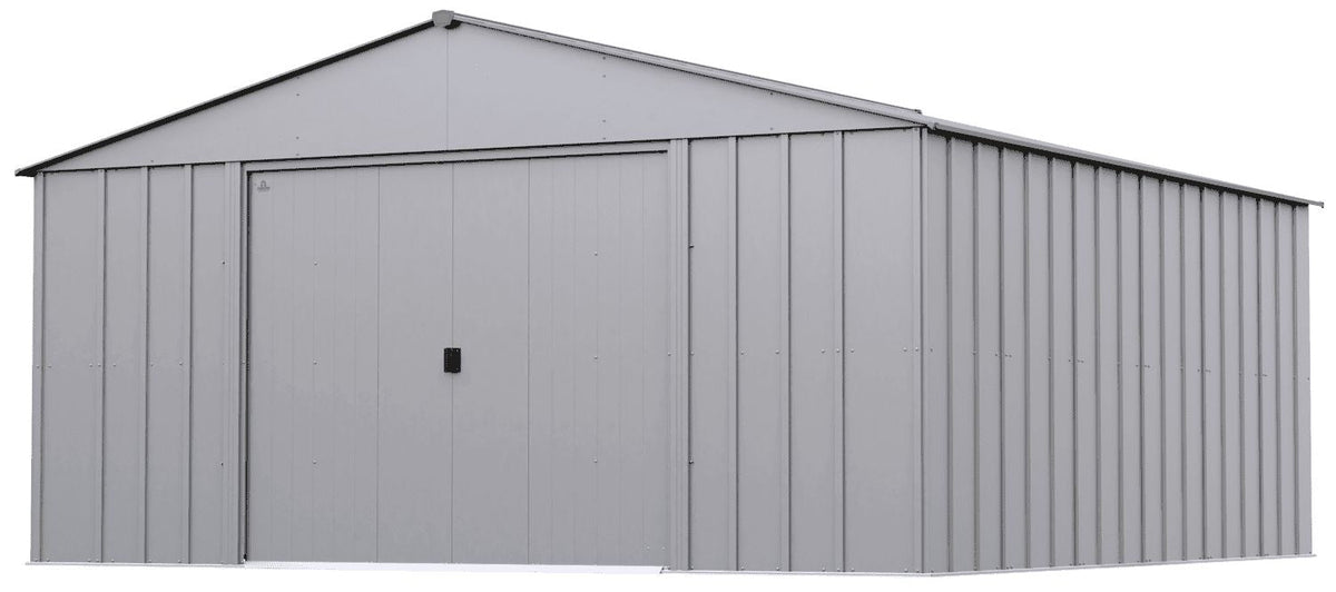 Classic 14x14-ft Flute Grey Corrosion-Resistant Steel Shed R4P4 - product image 2