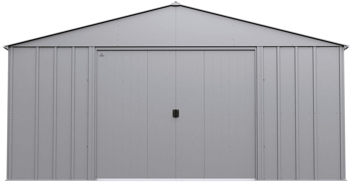 Classic 14x17-ft Flute Grey Corrosion-Resistant Metal Shed B6F3 - product image 2