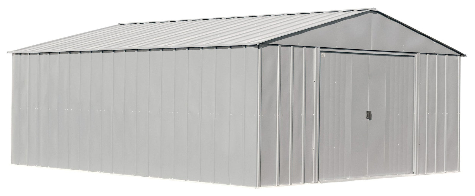 Classic 14x17-ft Flute Grey Corrosion-Resistant Metal Shed B6F3 - product image 3