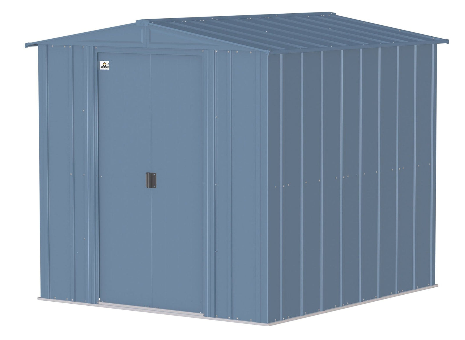 Classic Galvanized Steel Storage Shed, Blue Grey, 6-ft x 7-ft H0J7 - product image 2