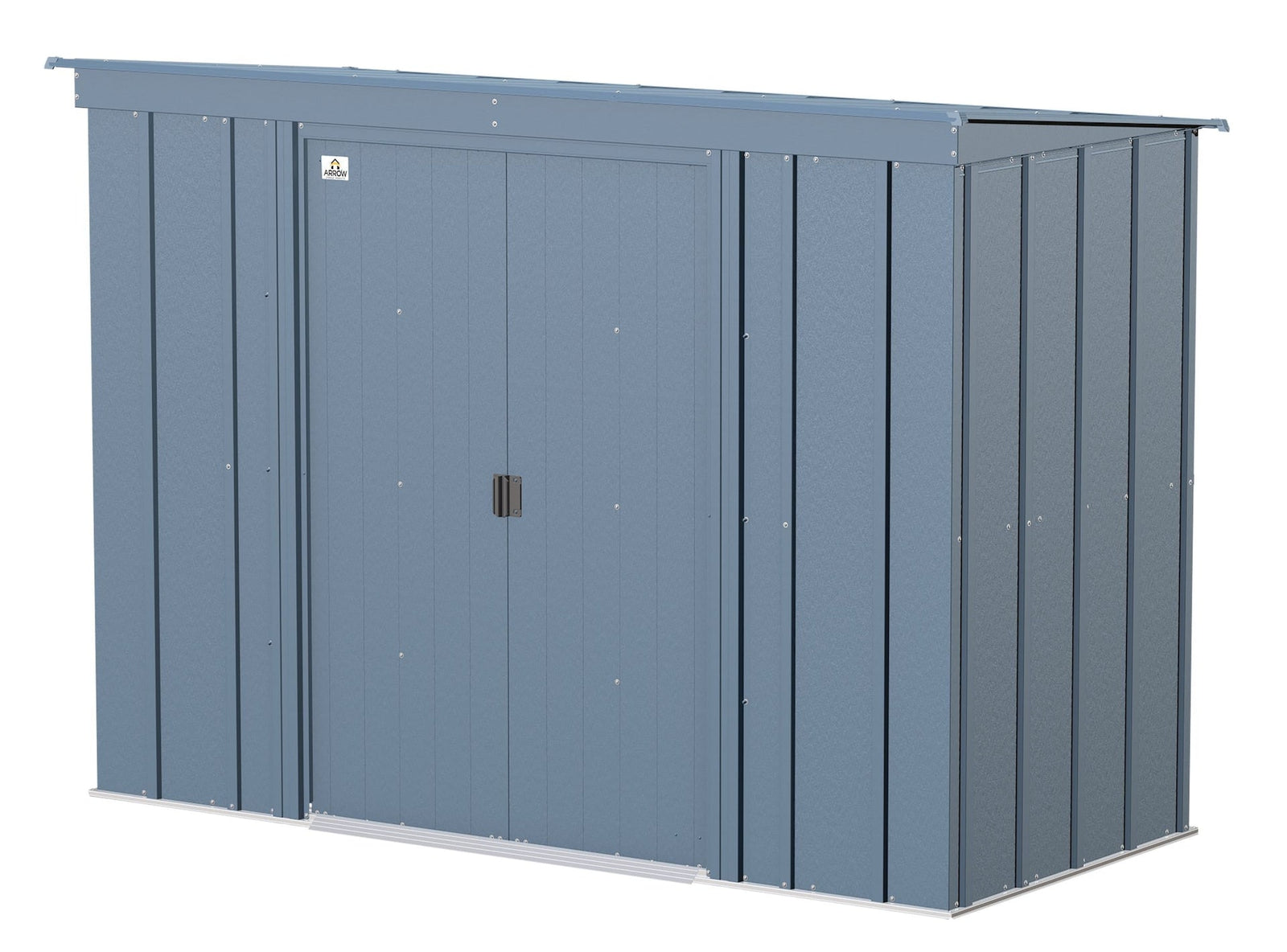 Classic Galvanized Steel Storage Shed, Blue Grey, 8-ft x 4-ft I8H9 - product image 1