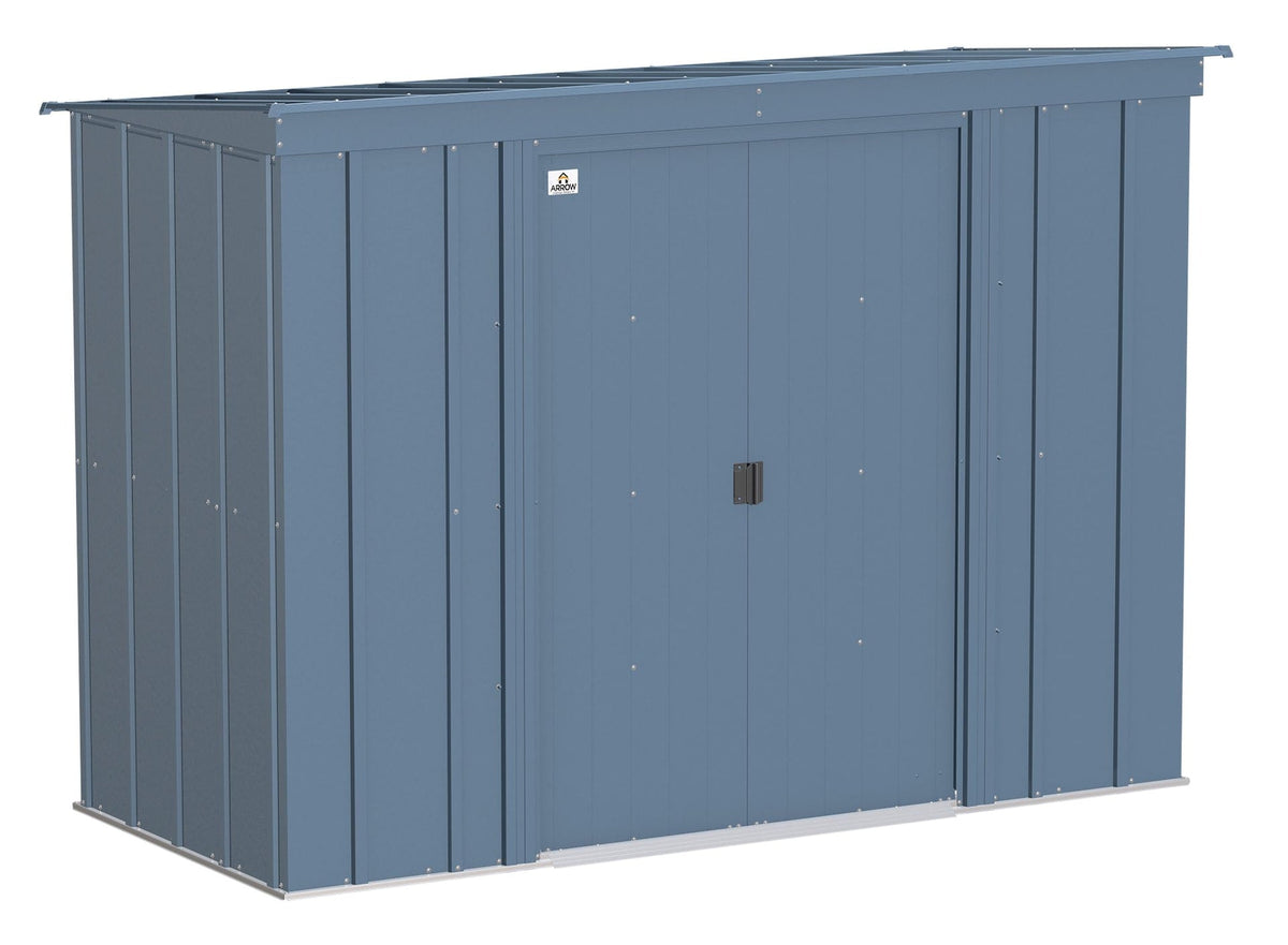Classic Galvanized Steel Storage Shed, Blue Grey, 8-ft x 4-ft I8H9 - product image 2