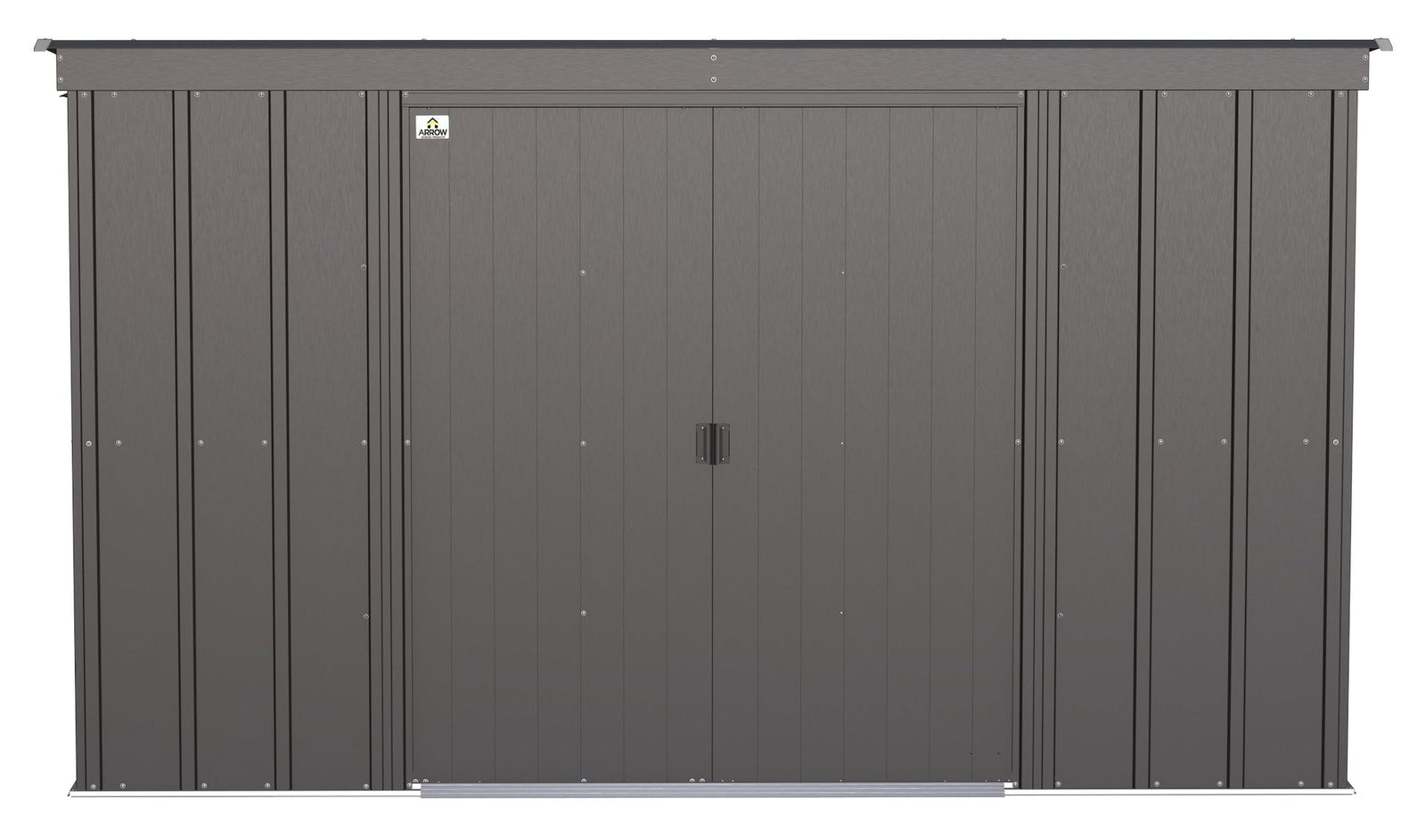 Classic Galvanized Steel Storage Shed, Charcoal, 10-ft x 4-ft X5T5 - product image 3