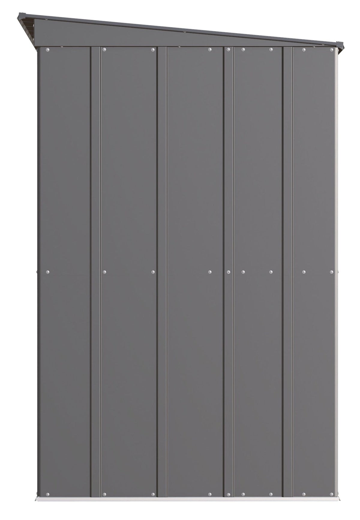 Classic Galvanized Steel Storage Shed, Charcoal, 10-ft x 4-ft X5T5 - product image 4