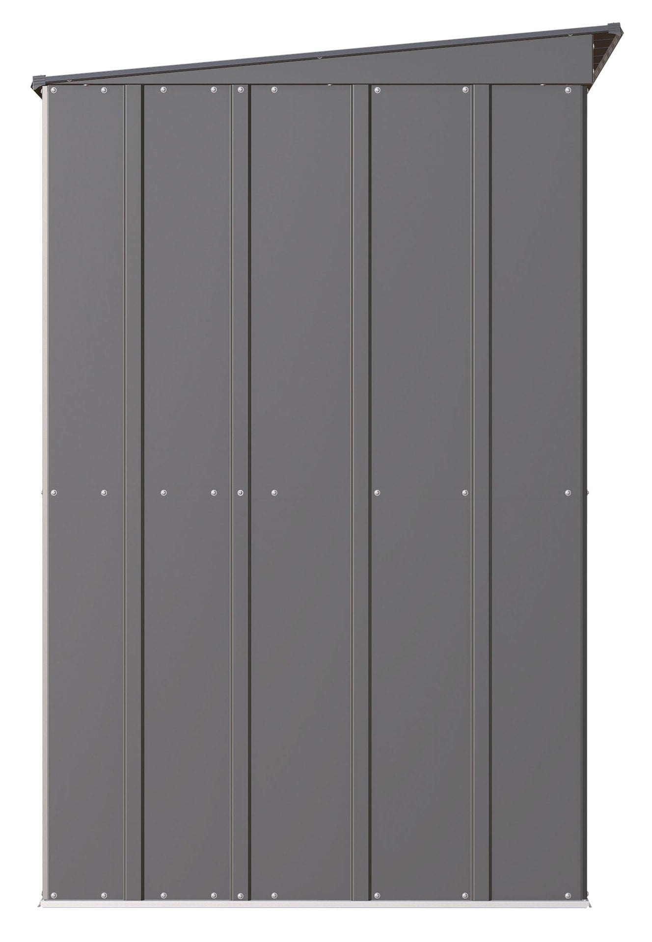 Classic Galvanized Steel Storage Shed, Charcoal, 10-ft x 4-ft X5T5 - product image 6