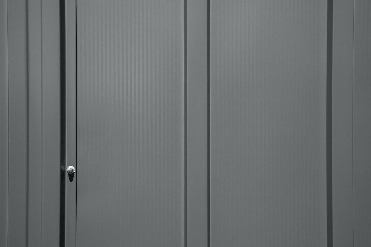 Classic Galvanized Steel Storage Shed, Charcoal, 8-ft x 8-ft Y3H4 - product image 8