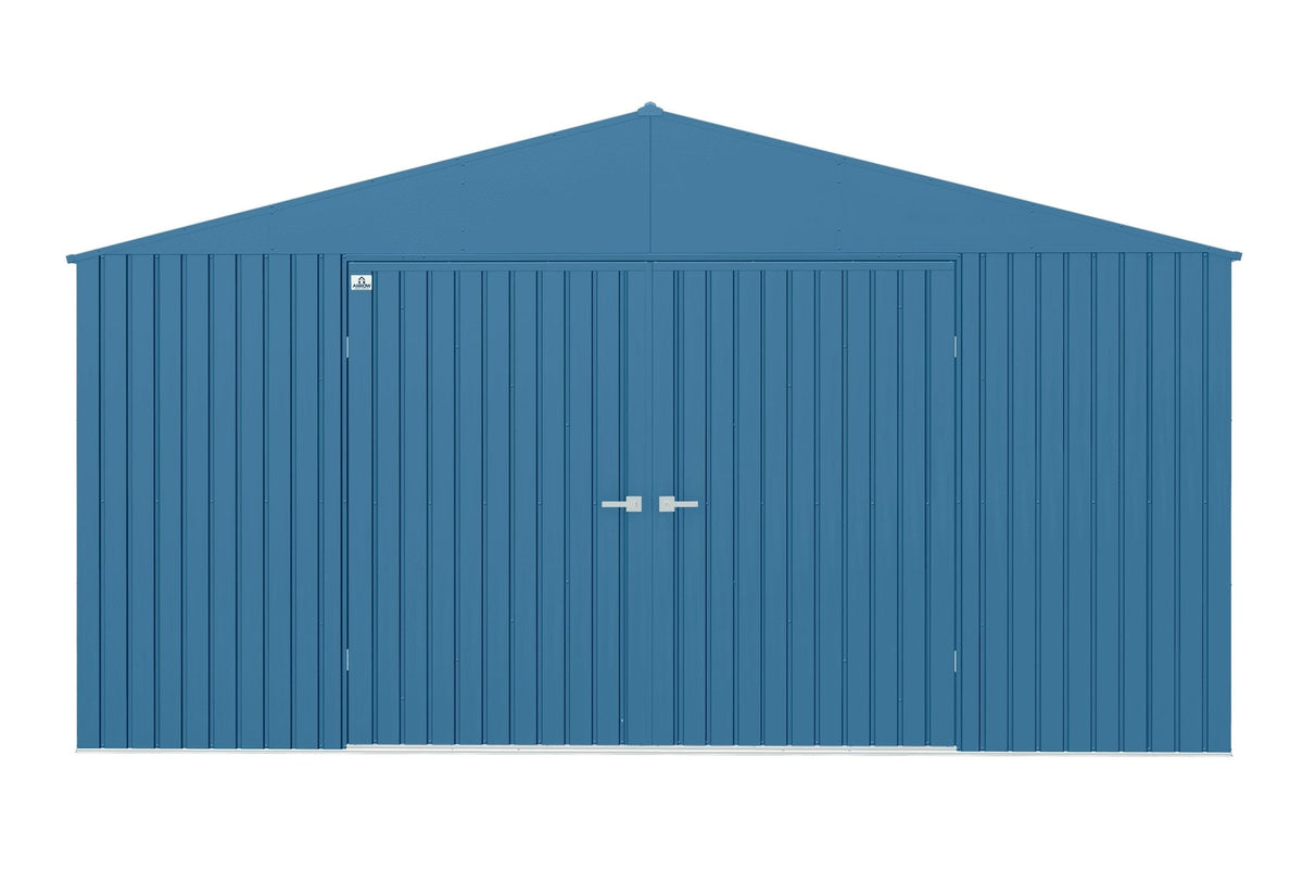 Elite 14x12-ft Blue Grey Corrosion-Resistant Steel Shed X9V7 - product image 1