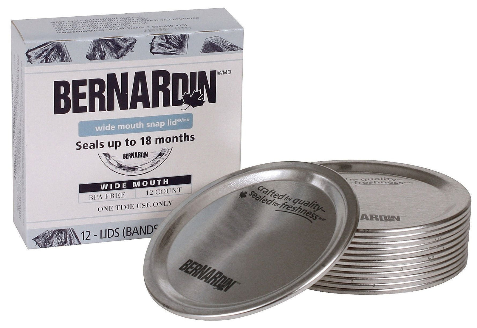 Wide Mouth Replacement Snap Lids for Mason Jars, 12-pk O8E2 - product image 1
