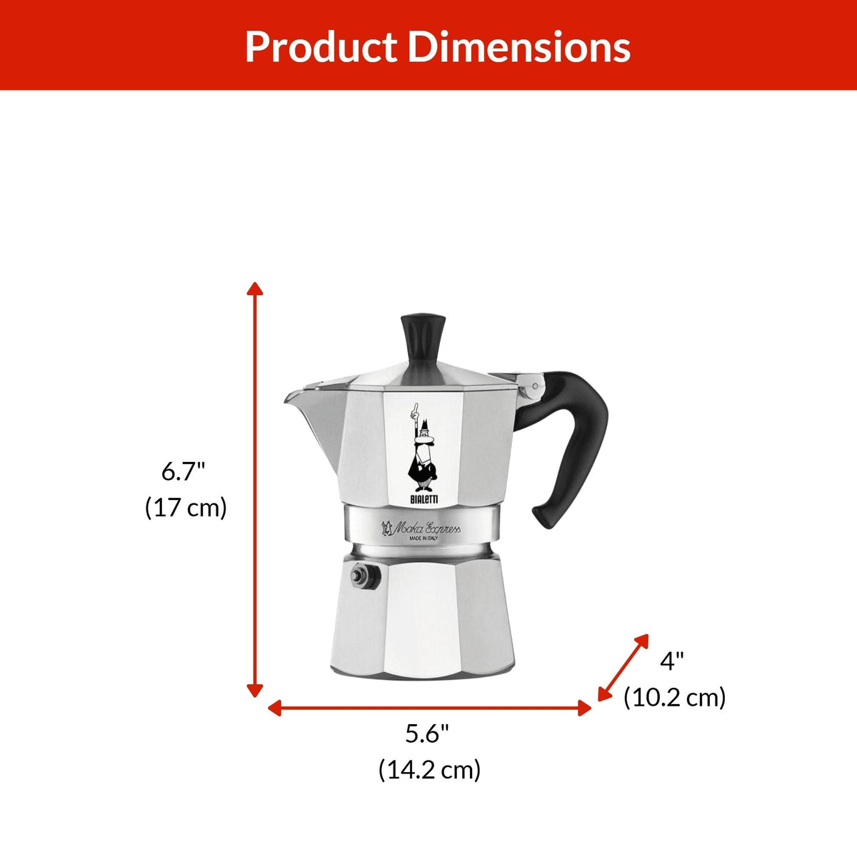 Moka Pot with Ergonomic Anti-Scale Handle, 3-Cup A3V9 - product image 3