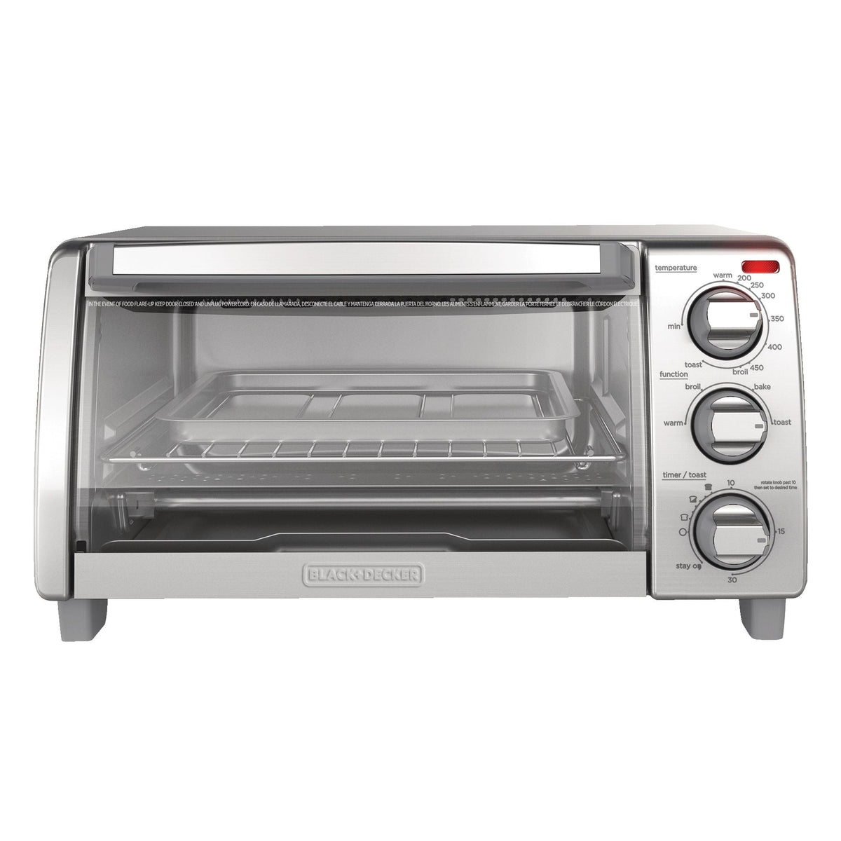 Toaster Oven with Natural Convection, Stainless Steel, 4-Slice S3F0 - product image 3