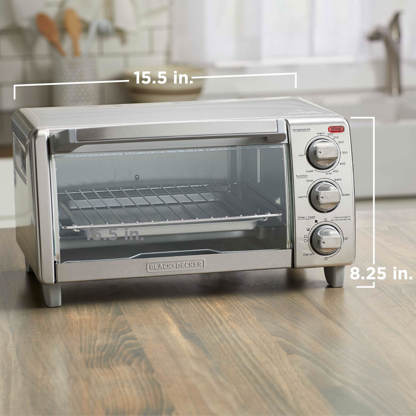 Toaster Oven with Natural Convection, Stainless Steel, 4-Slice S3F0 - product image 5