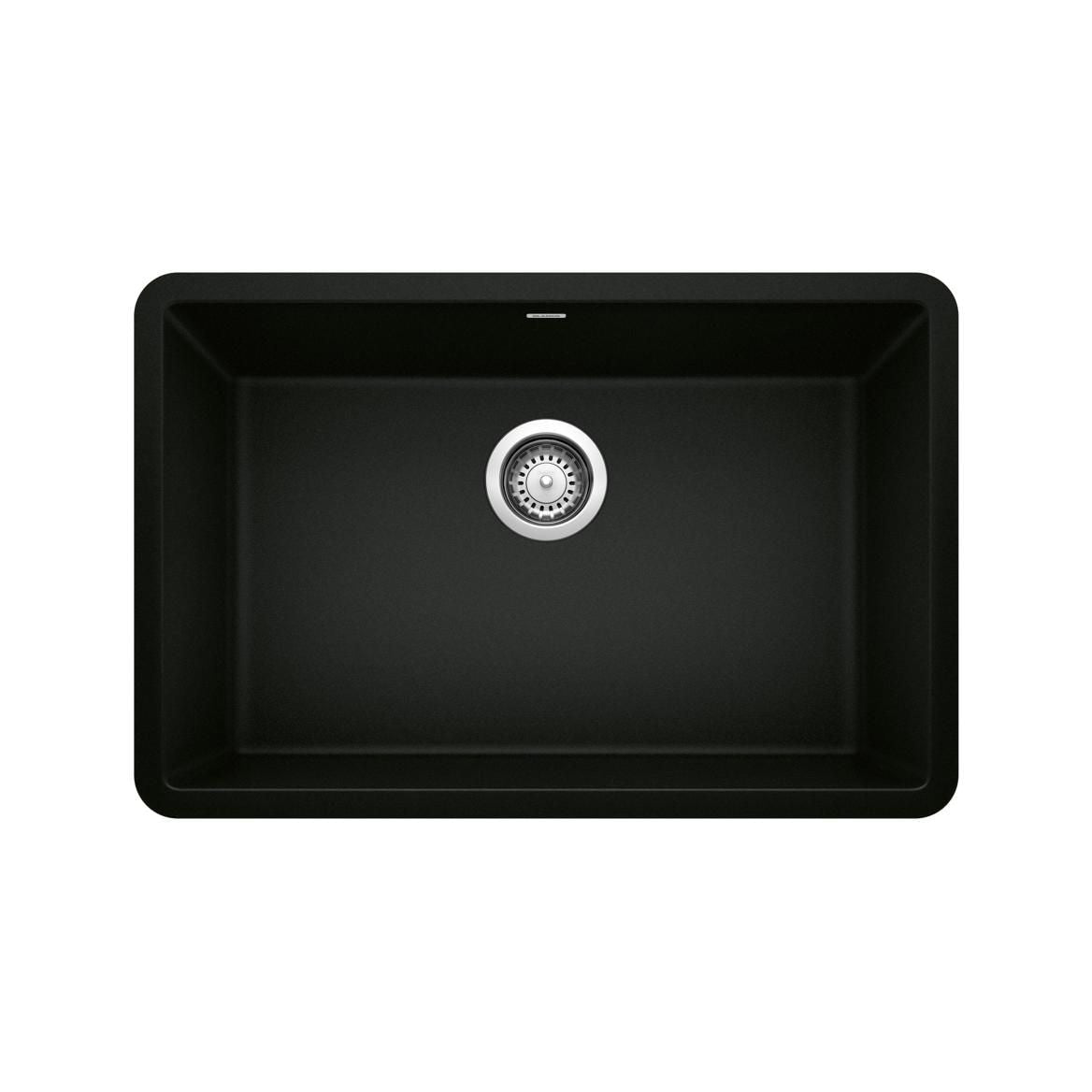 Precis SILGRANIT 27-in Single Bowl Undermount Kitchen Sink, Coal Black Y4J4 - product image 1