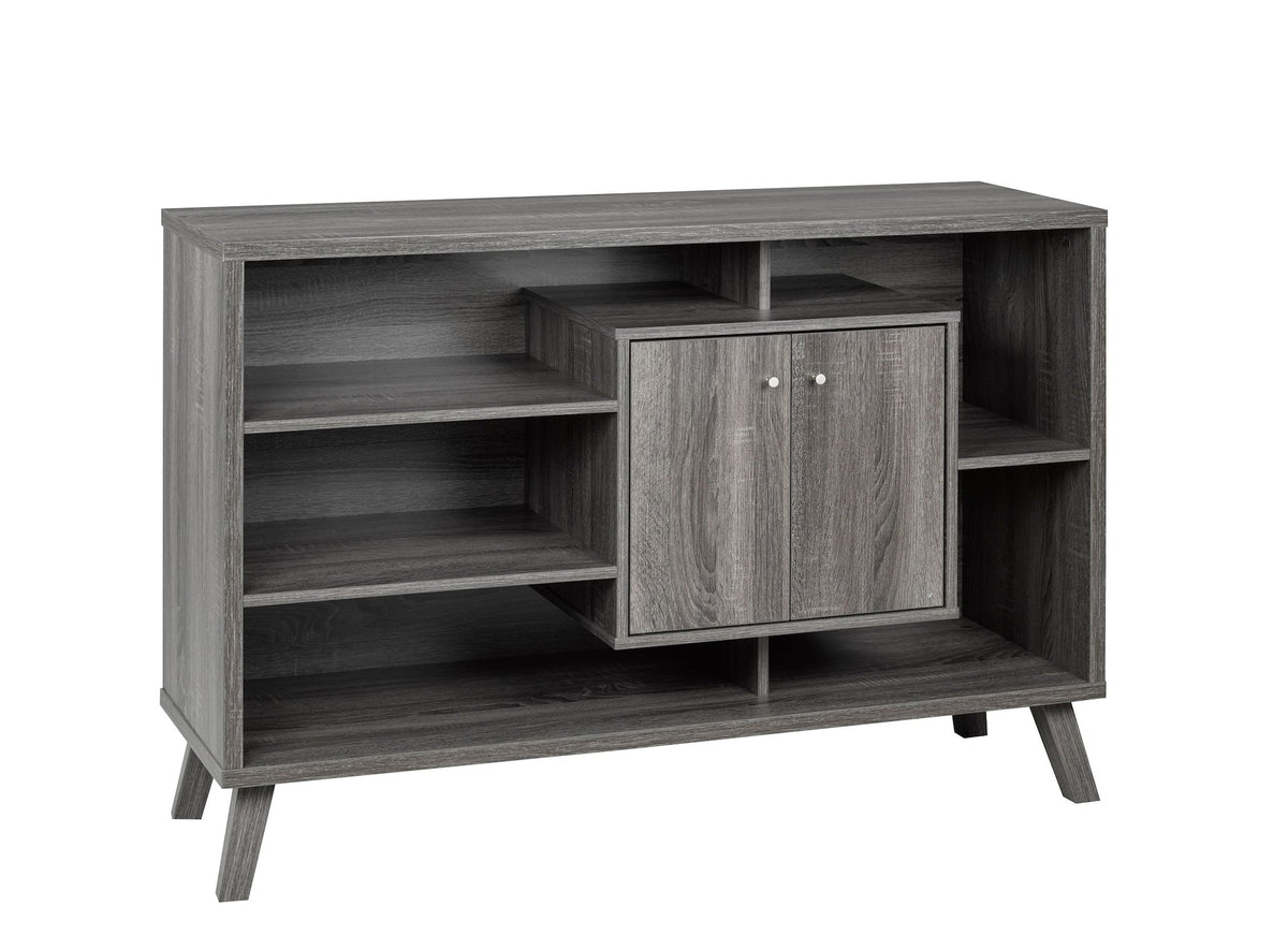 Multi-Tier Wooden Dining Buffet/Server with Storage, Grey H2R6 - product image 1