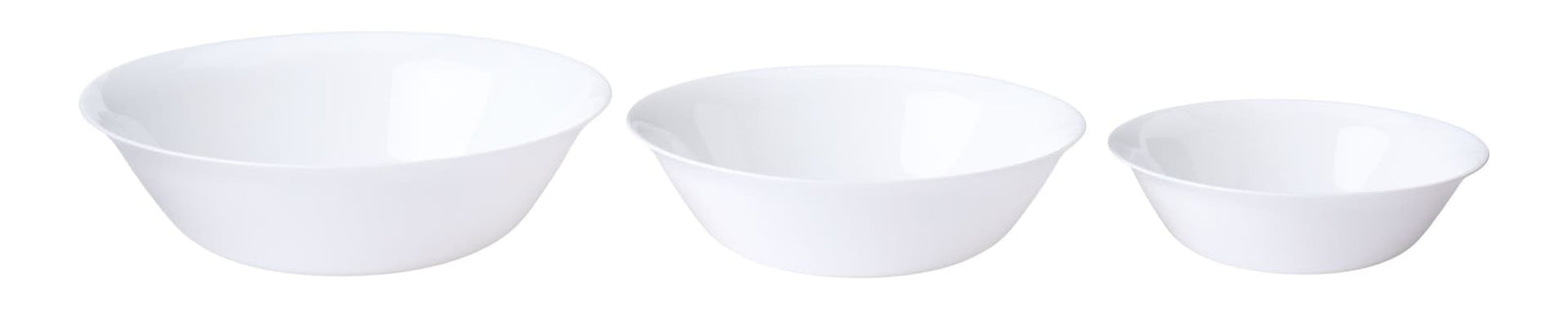 Athena Opal Glass Serving Bowl Set, White, 3-pk D2V5 - product image 1