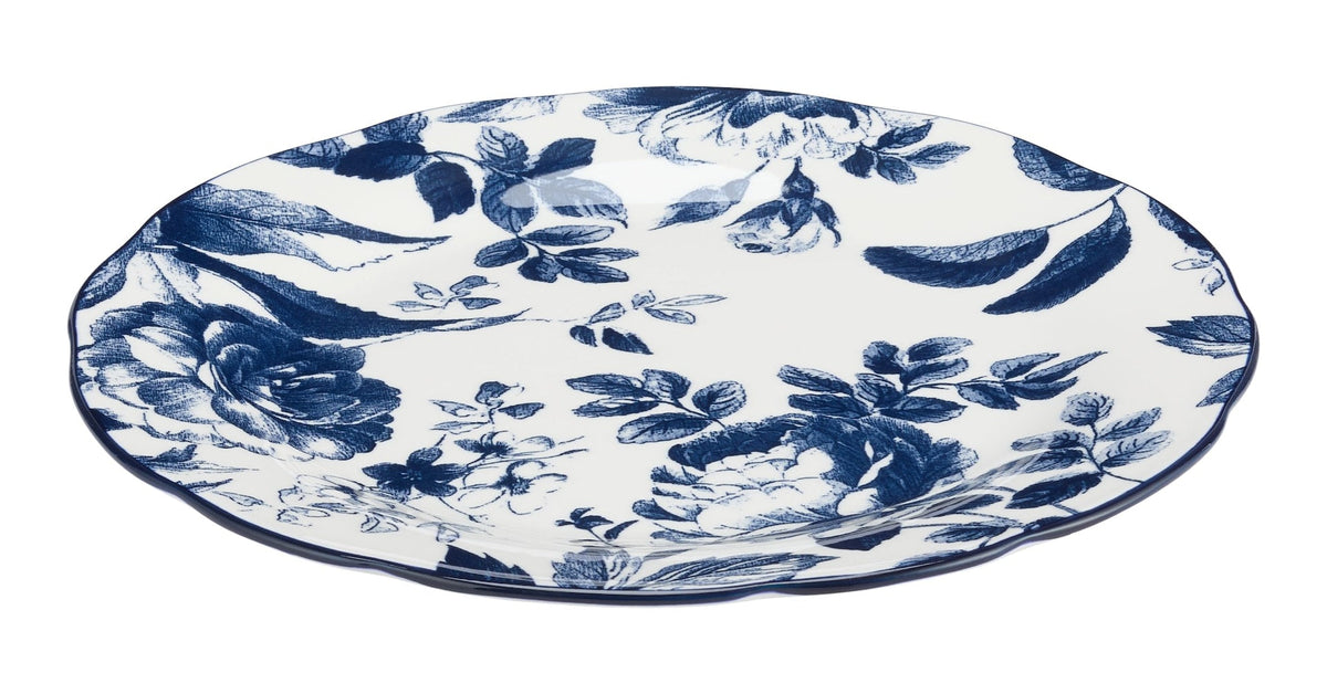 Augusta Stoneware Dinner Plate, 1-pc, White/Blue Floral Q9G6 - product image 1