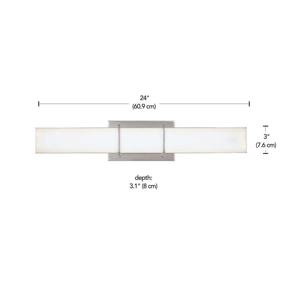 Byrne LED Vanity Light Fixture, Polished Nickel N7Q4 - product image 4