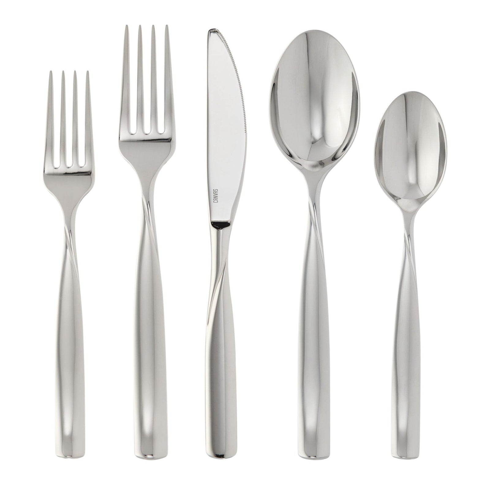 Enfield Twist Flatware Set, Stainless Steel, Serves 4, 20-pc D8Y7 - product image 1