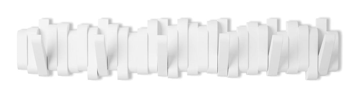 Flemington Steel 6-Hook Flip Down Rail, White, 24-in A3F9 - product image 1