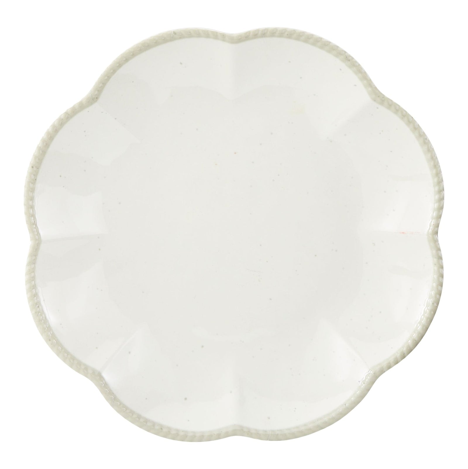 Scalloped Dinner Plate, BPA-free, Plastic, Ivory Colour U6J6 - product image 1