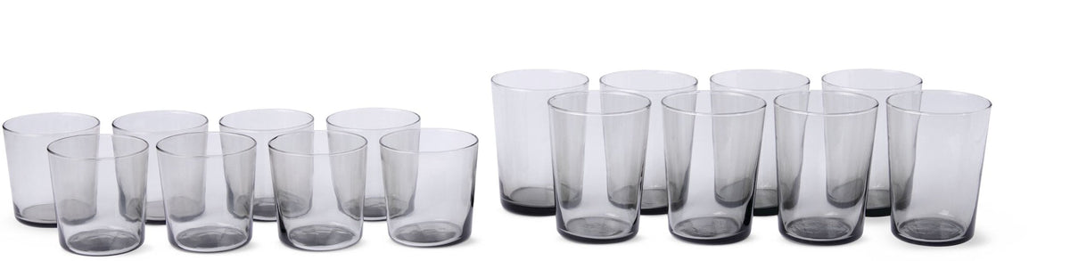 Smoked Glassware Tumbler Set, 13 oz & 19 oz, 16-pc T9S0 - product image 1