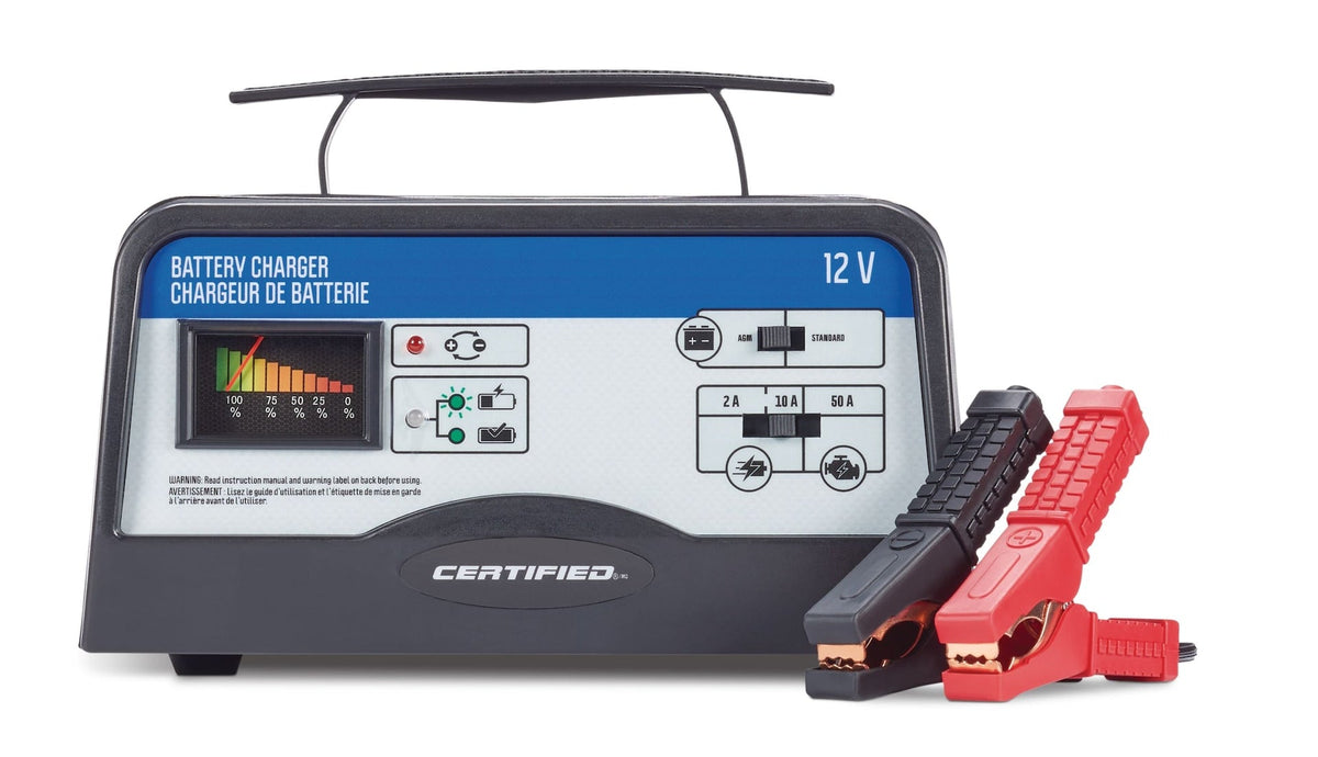 Battery Charger, Fully Automatic, 10/2-Amp, 12V, with 50-Amp Engine Start H1C3 - product image 1