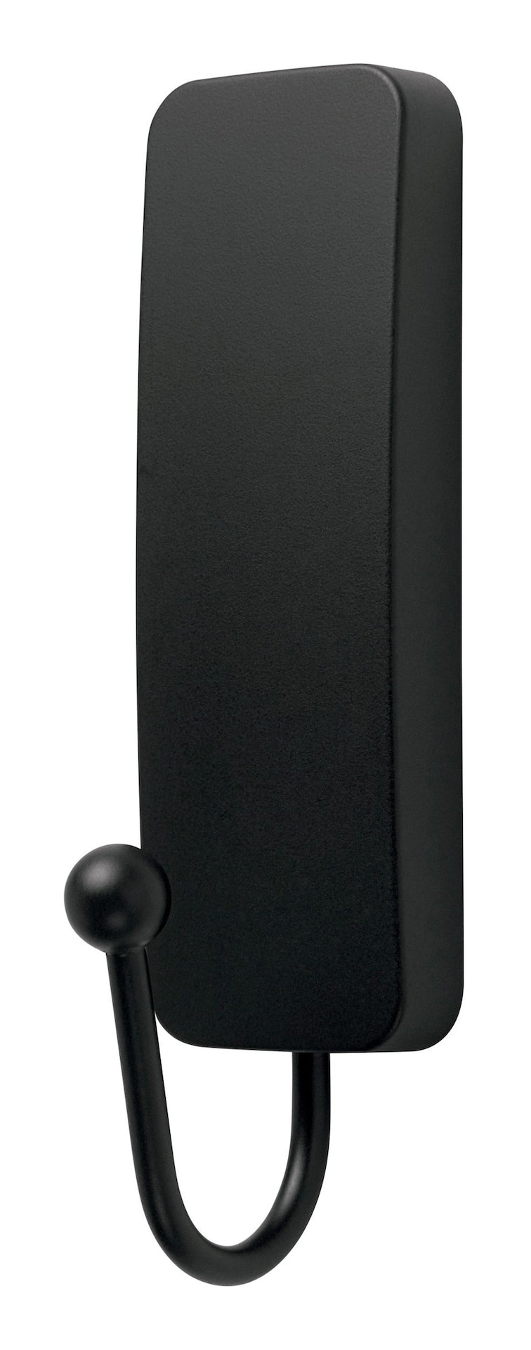 Medium Decorative Hook with Adhesive Strips, Matte Black, 3-lbs, 1 Strip per Pack G0U6 - product image 1