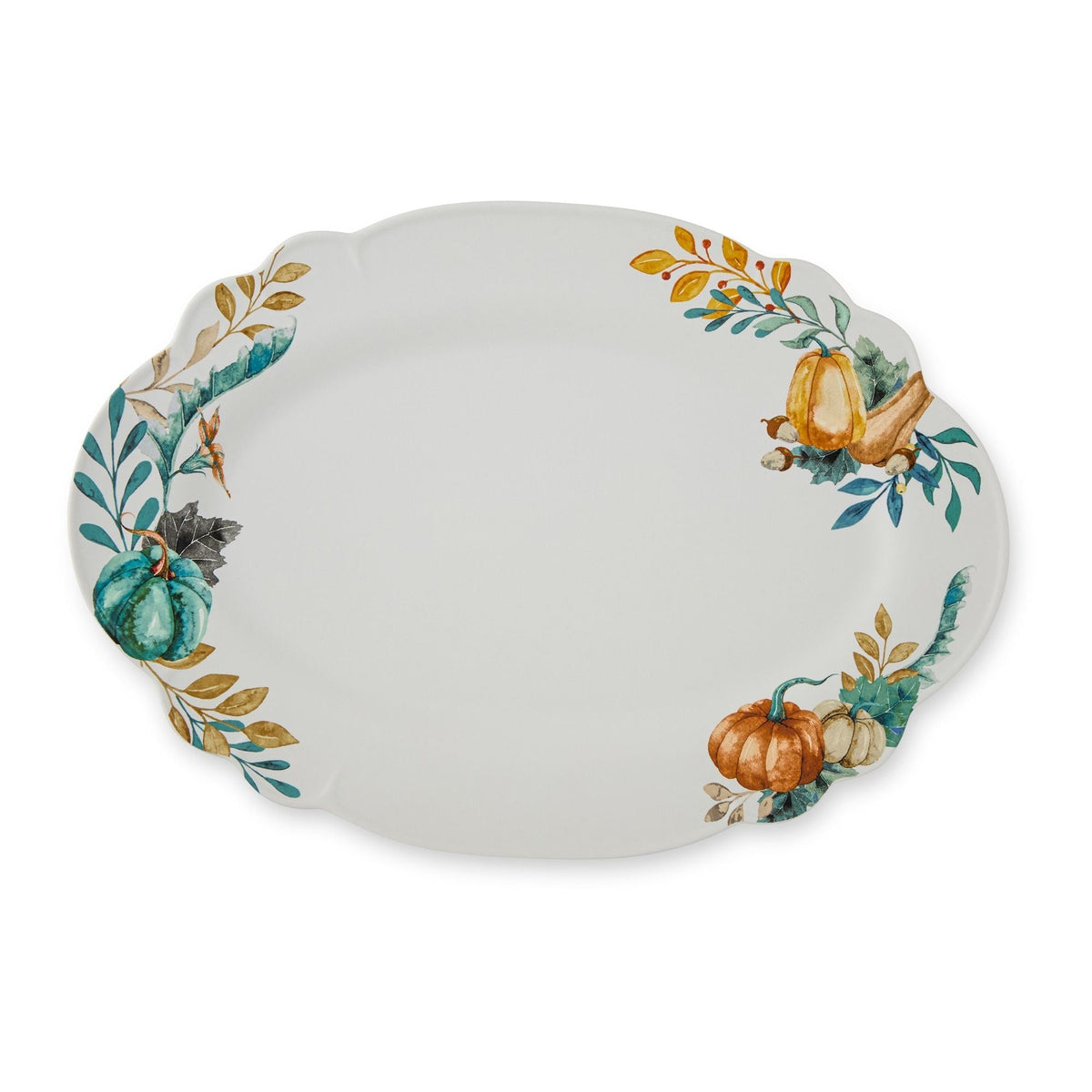 Home Dishwasher Safe Stoneware Harvest Oval Platter L1N6 - product image 1
