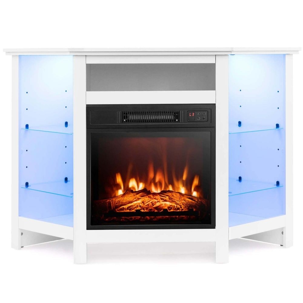 Fireplace TV Stand with LED Lights, White J3W3 - product image 1