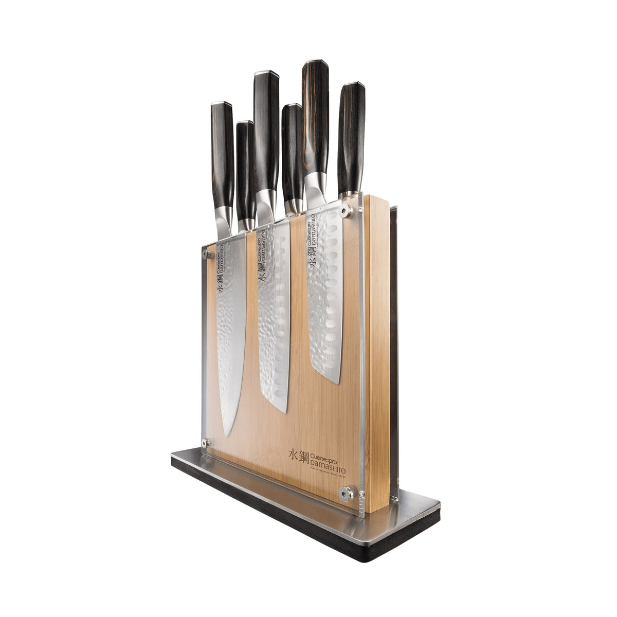 PRO DAMASHIRO EMPEROR SHI 7PC KNIFE BLOCK Q7U3 - product image 1