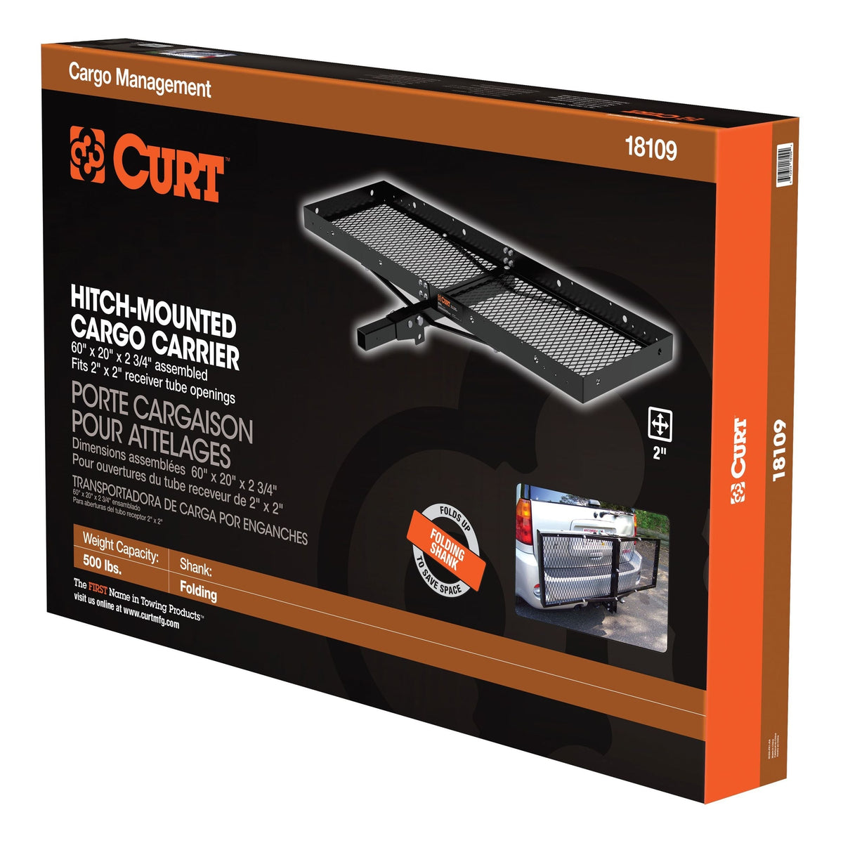 18109 Steel Tray-Style Cargo Carrier, 60 x 20-in, 500-lb Y1P8 - product image 2