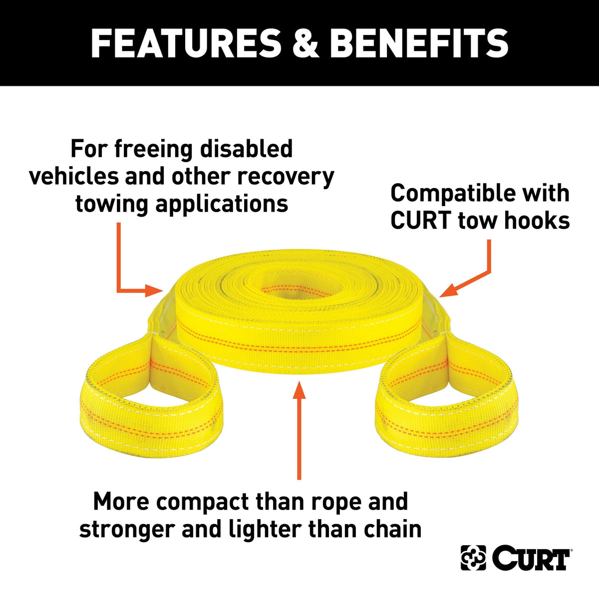 83066 2-in x 30-ft Tow Strap (9,000-lb, GVW) C6T4 - product image 7