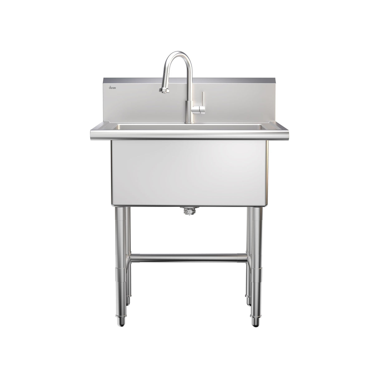 Single Deep Bowl Stainless Steel Utility Sink with Pull-Down Faucet & Strainer, 30-in Z4R3 - product image 1