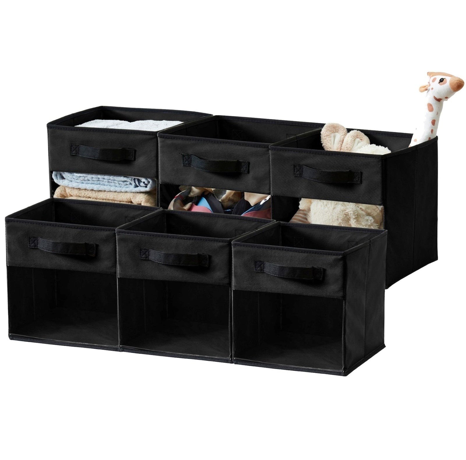 Collapsible Transparent Front Cube, 11-in, 6-pk, Black A3E7 - product image 2
