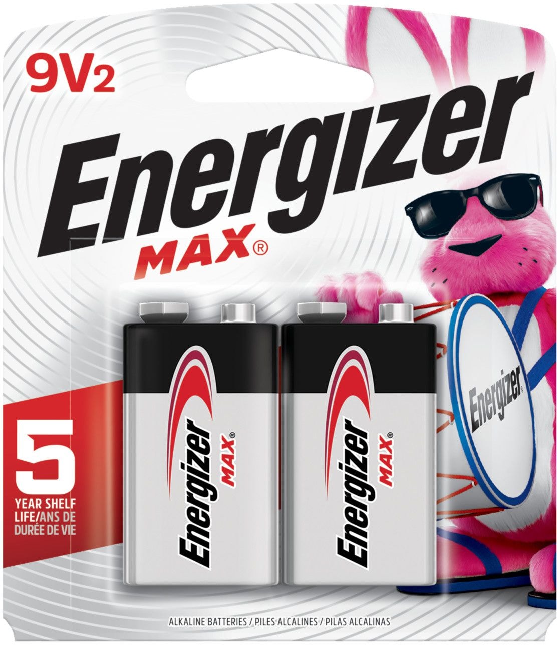 Max 2-pk 9V / 9 Volt Alkaline Batteries, Long Lasting, All Purpose E9A2 - product image 2