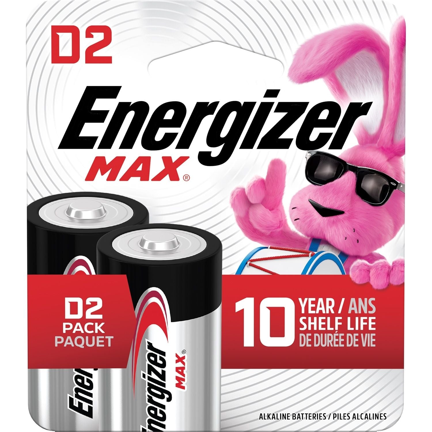 Max 2-pk D Alkaline Batteries, Long Lasting, All Purpose R1V6 - product image 1