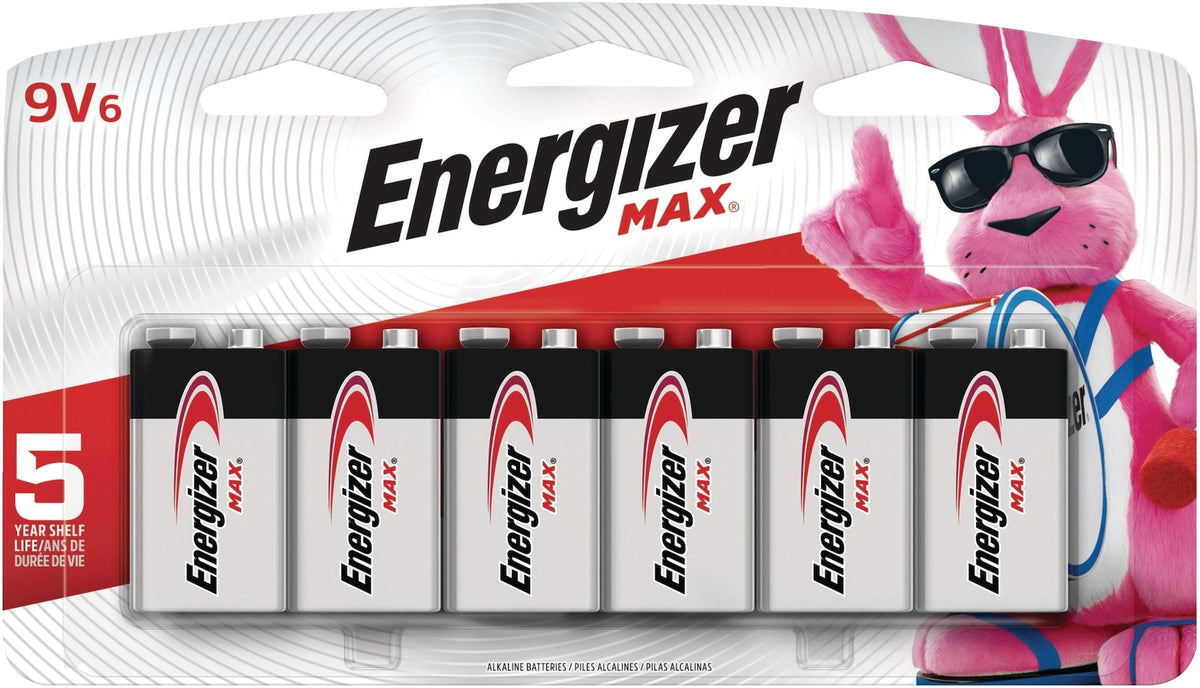 Max 6-pk 9V / 9 Volt Alkaline Batteries, Long Lasting, All Purpose Z2M3 - product image 1