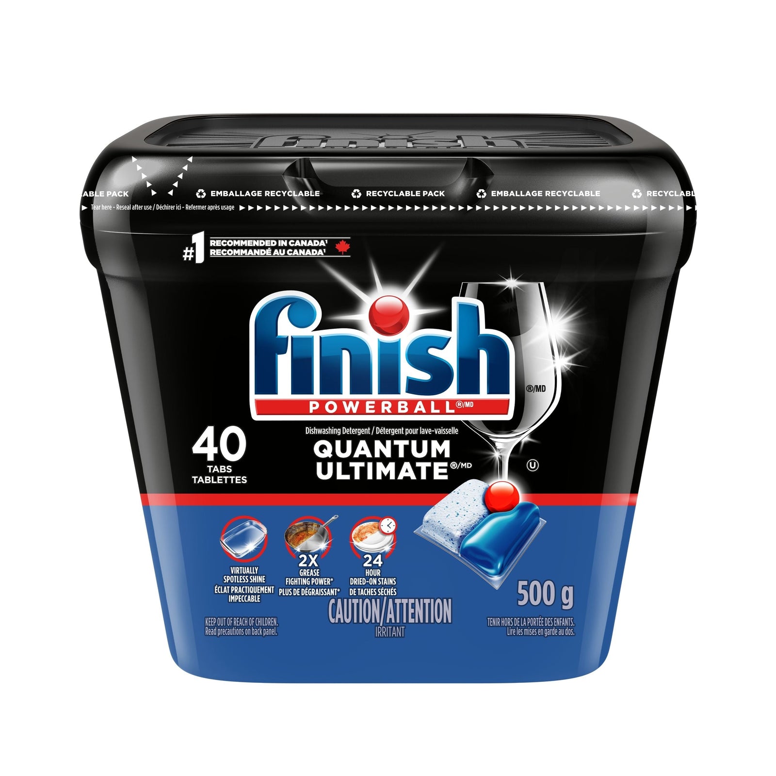 Quantum Ultimate Dishwasher Detergent Tabs, Fresh Scent, 40-pk J0D4 - product image 1