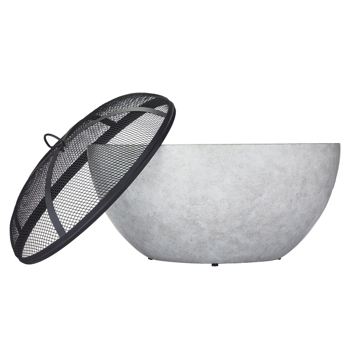 Outdoor Round Steel Wood Burning Firepit with Spark Screen, 24-in X7K9 - product image 4