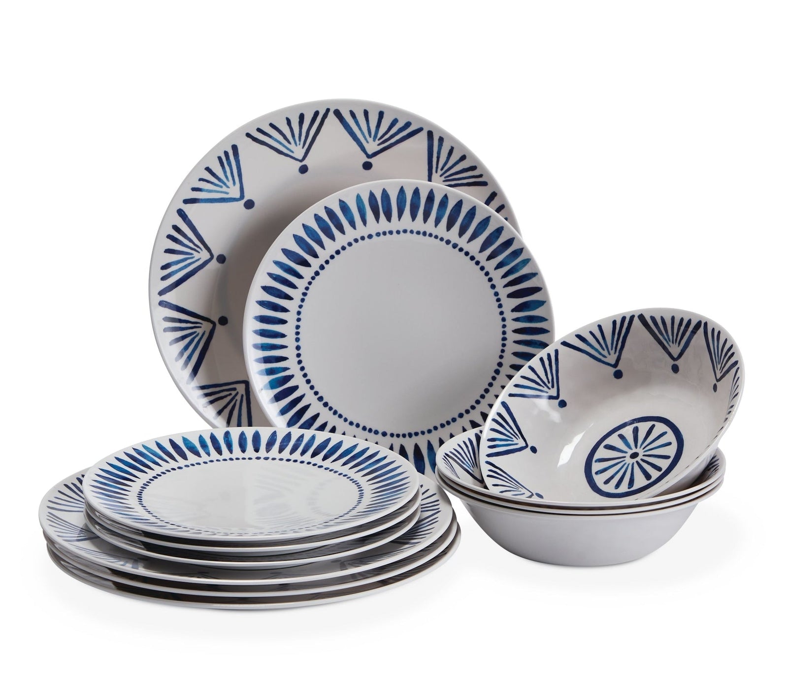 Patio Dinnerware Set, 12-piece, Blue S1Y0 - product image 1