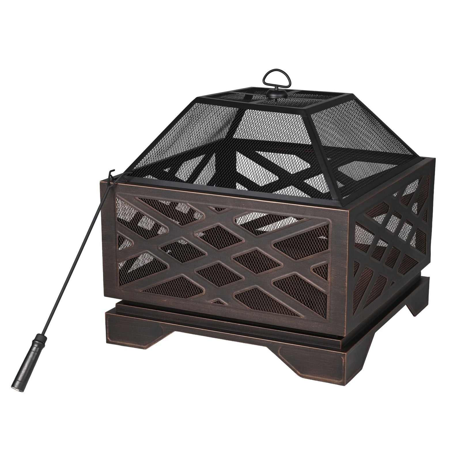 Square Heavy Duty Patio Fire Bowl/Fire Pit Cover, 31 x 31 x 24-in K2S2 - product image 1