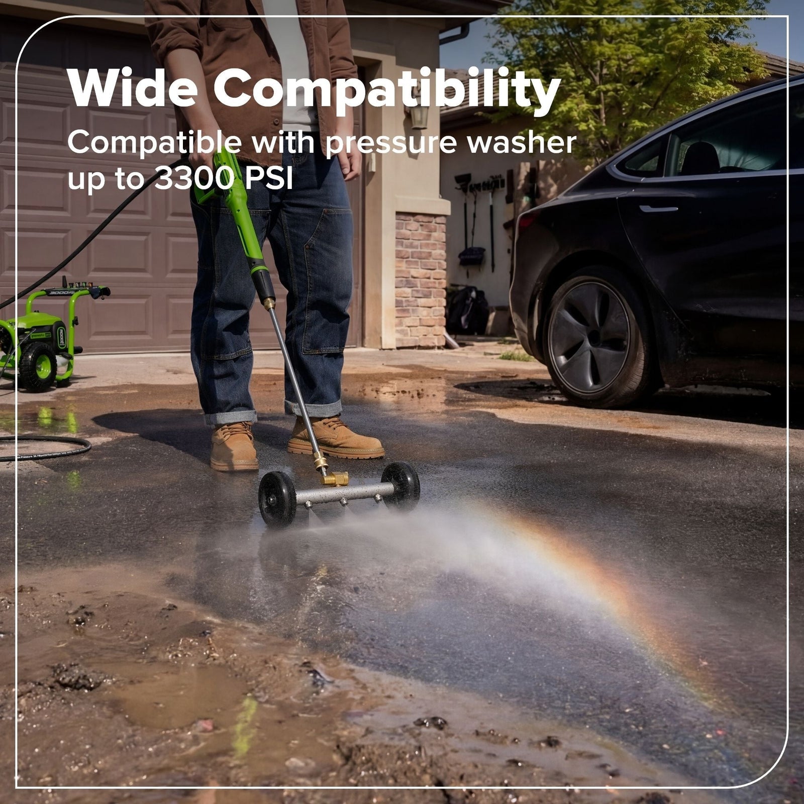 2-in-1 Water Broom & Undercarriage Cleaner, Pressure Washer Attachment Y9R3 - product image 3