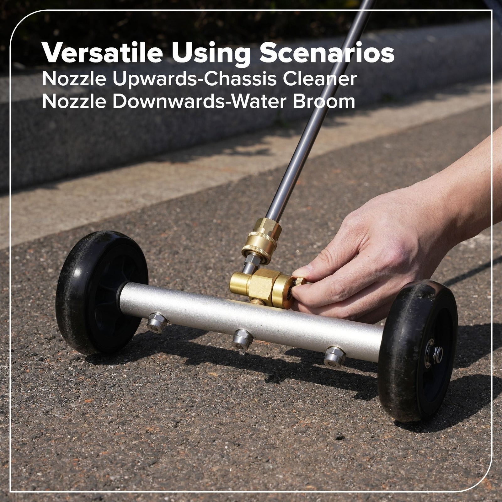 2-in-1 Water Broom & Undercarriage Cleaner, Pressure Washer Attachment Y9R3 - product image 6