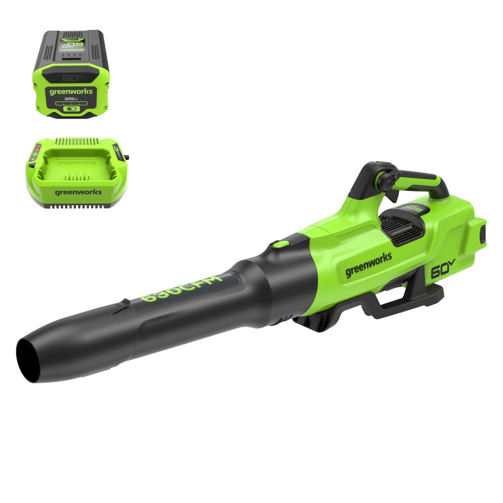 60V 630CFM 170MPH Leaf Blower 2.5Ah Battery 3A Charger V8F7 - product image 1