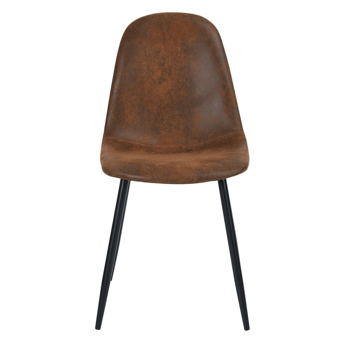Mid-Century Dining Chairs, Brown Suede, 4-pk A8Y9 - product image 1